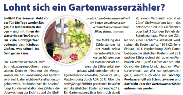 Bild vergr&ouml;&szlig;ern: ab wann Gartenwasserz�hler
